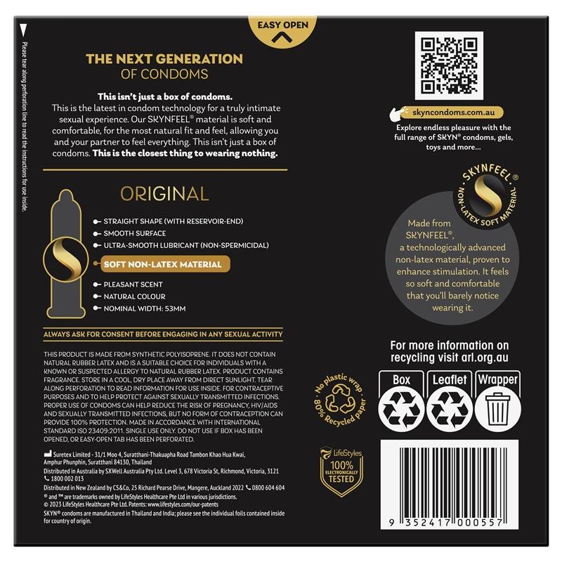 [Expiry: 06/2028] SKYN Original Condoms 40 Pack
