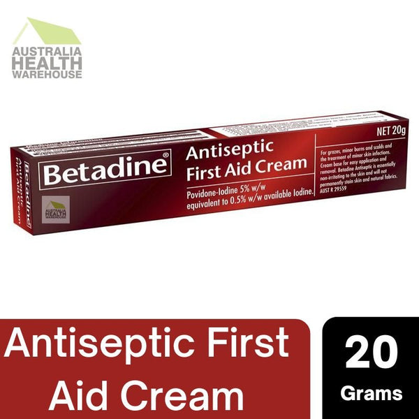 [Expiry: 08/2024] Betadine Antiseptic First Aid Cream 20g