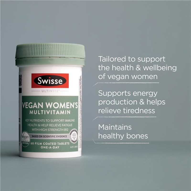 [CLEARANCE: 06/2024] Swisse Ultivite Vegan Women's Multivitamin 60 Tablets