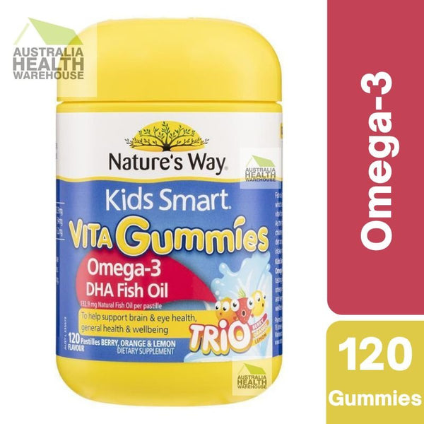 [Expiry: 01/2025] Nature's Way Kids Smart Vita Gummies Omega-3 DHA Fish Oil 120 Pastilles