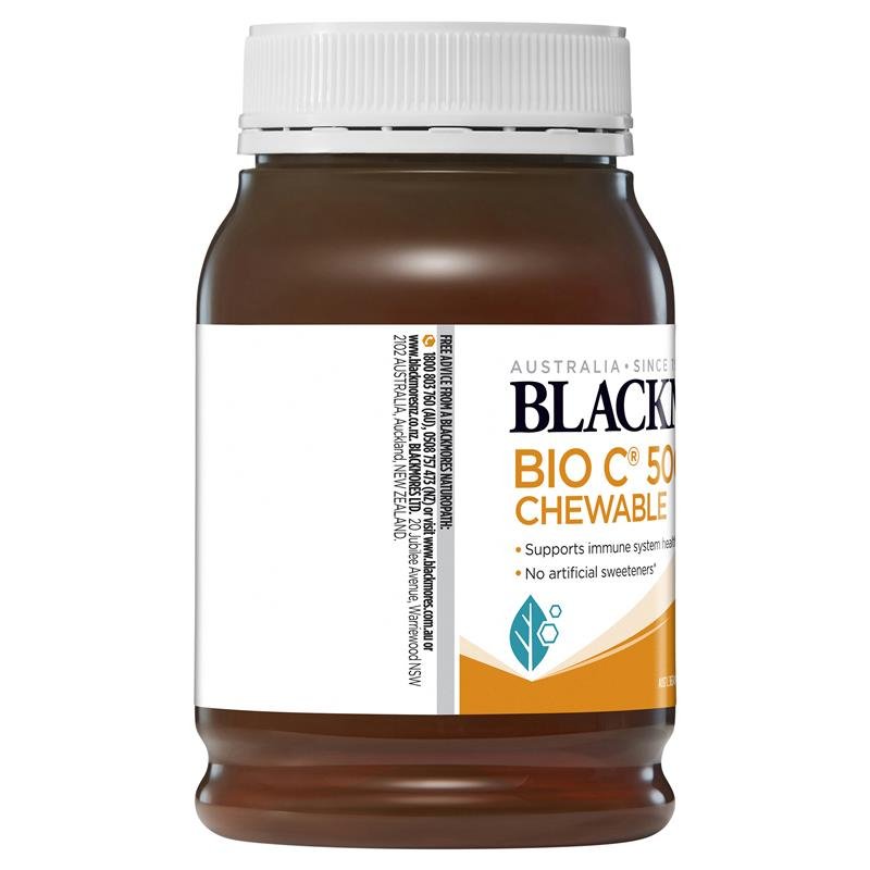 [Expiry: 09/2024] Blackmores Bio C 500mg 200 Chewable Tablets Vitamin C