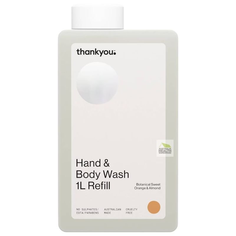 Thankyou Botanical Sweet Orange & Almond Hand & Body Wash 1 Litre Refill