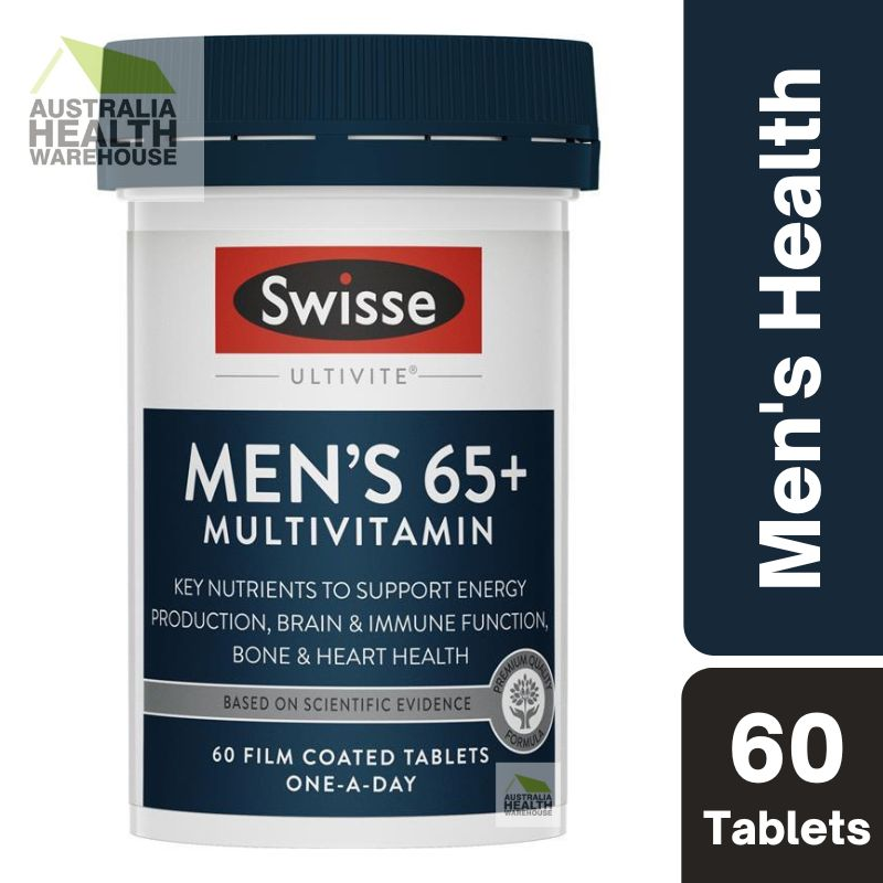 Swisse Men's Ultivite 65+ Multivitamin 60 Tablets July 2025