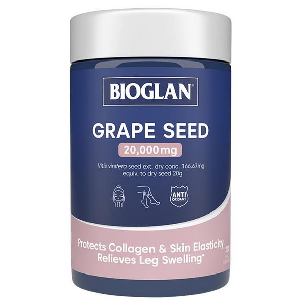Bioglan Grape Seed 20,000mg 200 Capsules April 2024