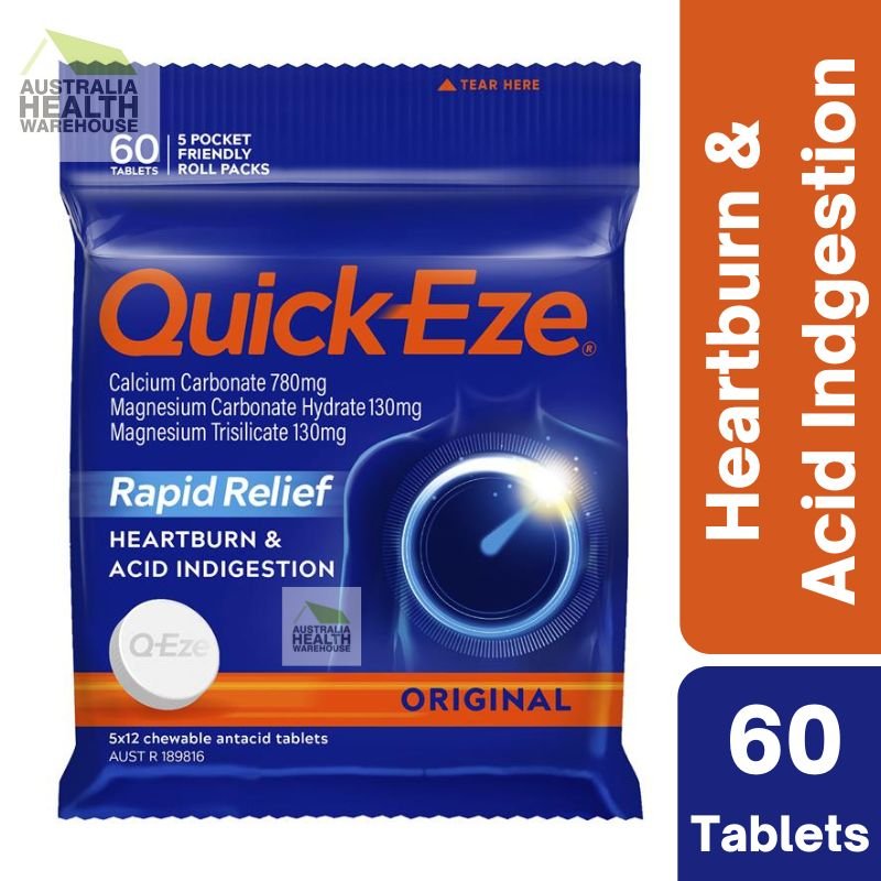 Quick-Eze Antacid Original 5x12 Chewable Tablets Multipack August 2024