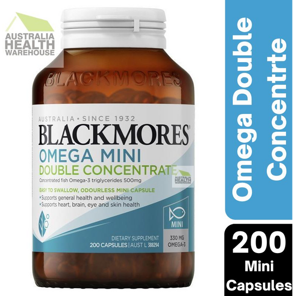 Blackmores Omega Mini Double Concentrate 200 Capsules January 2026