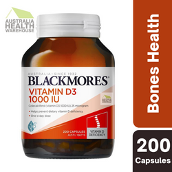 Blackmores Vitamin D3 1000IU 200 Capsules October 2024