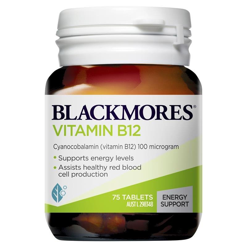 Blackmores Vitamin B12 75 Tablets October 2025
