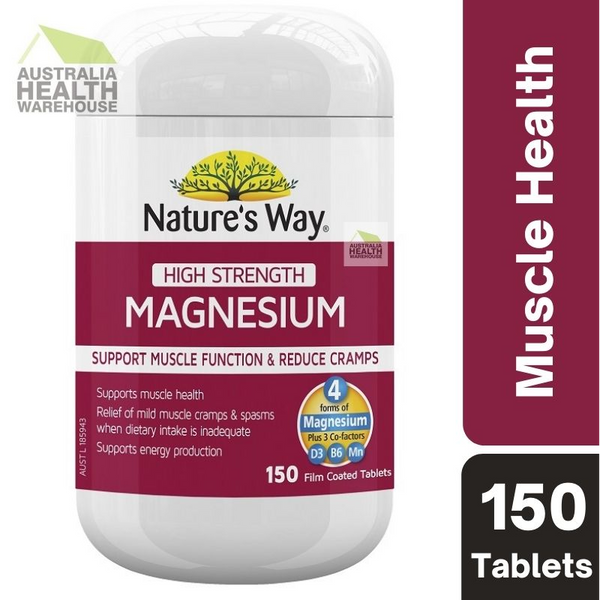[Expiry: 10/2025] Nature's Way High Strength Magnesium 150 Tablets
