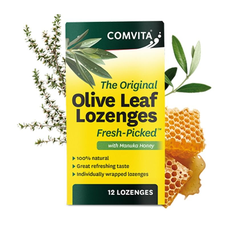 [Expiry: 05/2026] Comvita Olive Leaf Extract with Manuka Honey 12 Lozenges