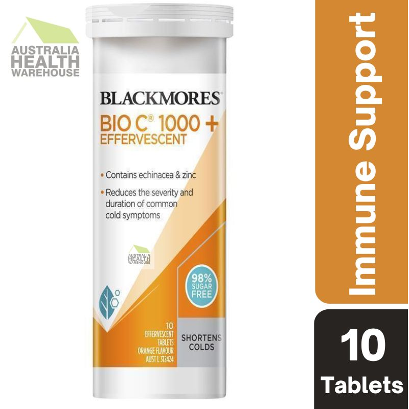 Blackmores Bio C 1000, Echinacea + Zinc 10 Effervescent Tablets
