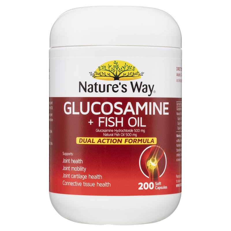 [Expiry: 11/2024] Nature's Way Glucosamine + Fish Oil 200 Capsules