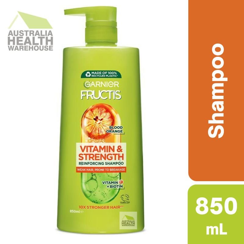 Garnier Fructis Vitamin & Strength Reinforcing Shampoo 850mL – Australia  Health Warehouse