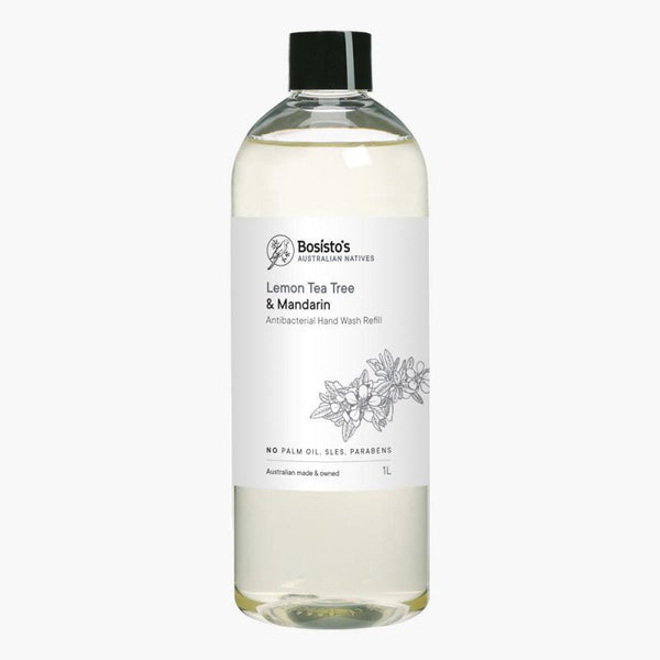 Bosisto's Lemon Tea Tree & Mandarin Antibacterial Hand Wash Refill - 1 Litre