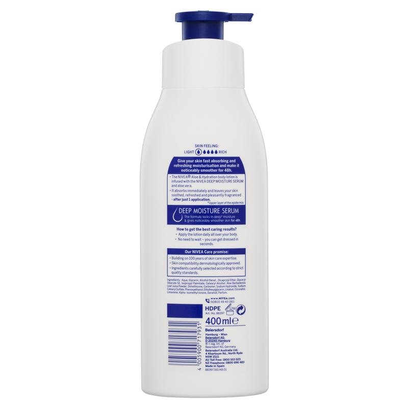 Nivea Aloe & Soothing Body Lotion - Normal to Dry Skin 400mL