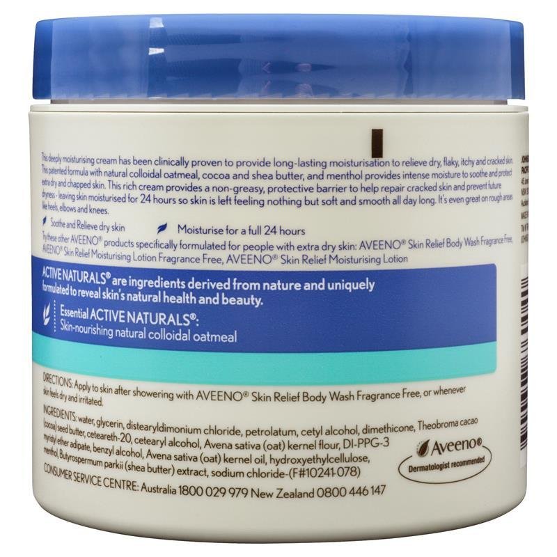 Aveeno Active Naturals Skin Relief Moisturising Cream 312g