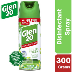 Glen 20 Disinfectant Air Freshener Spray - Summer Garden 300g March 2025