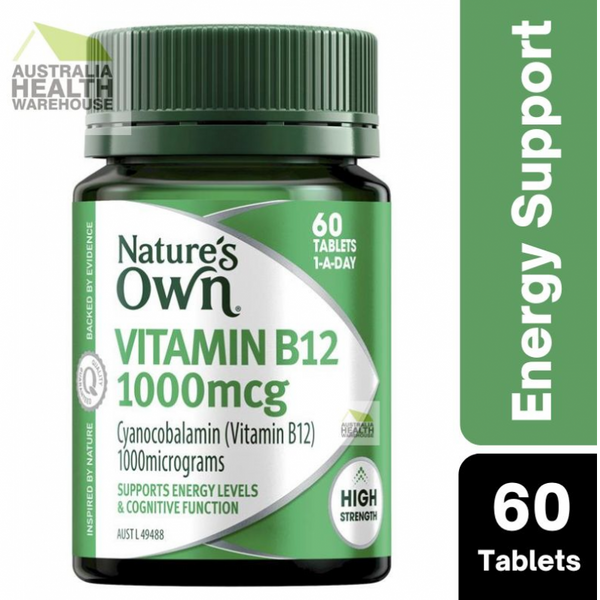 Nature's Own Vitamin B12 1000mcg 60 Tablets July 2024