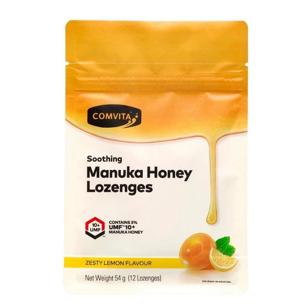Comvita Manuka Honey Lozenges with Propolis Lemon & Honey 12 Lozenges August 2025