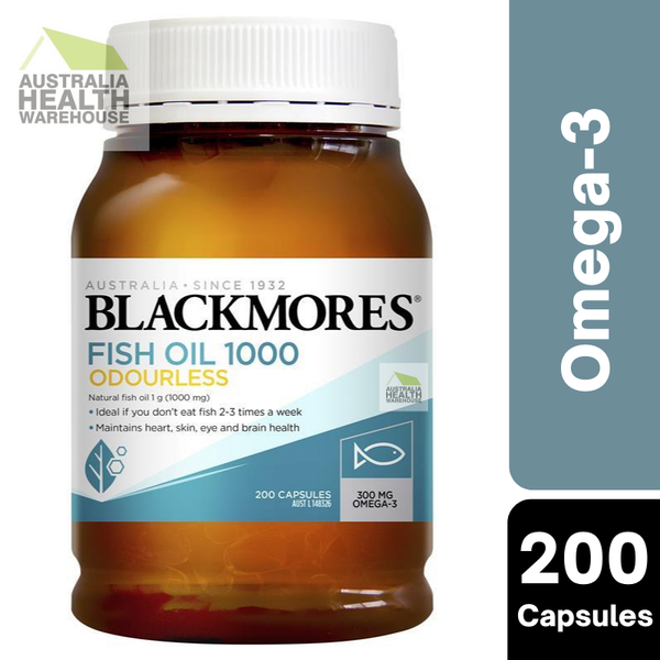 Blackmores Odourless Fish Oil 1000mg 200 Capsules June 2025