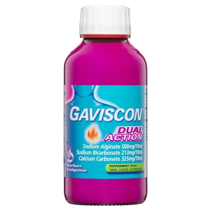 Gaviscon Liquid Dual Action Peppermint 300mL November 2024