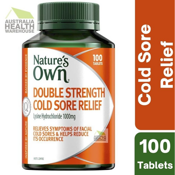 Nature's Own Double Strength Cold Sore Relief 100 Tablets December 2024
