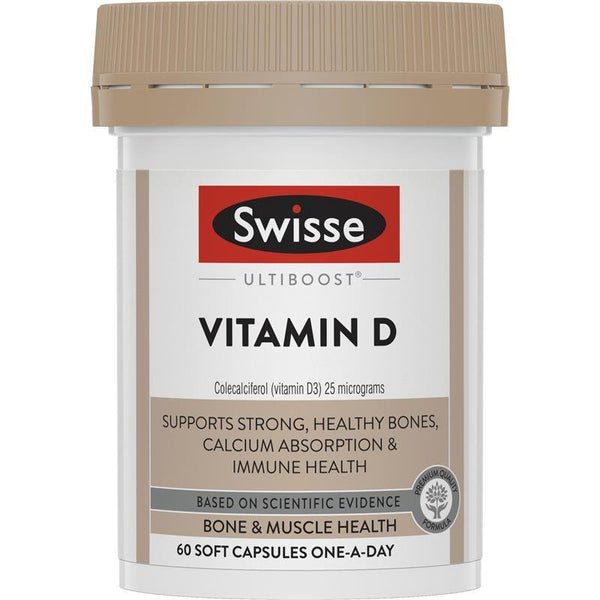 Swisse Ultiboost Vitamin D 60 Capsules January 2025