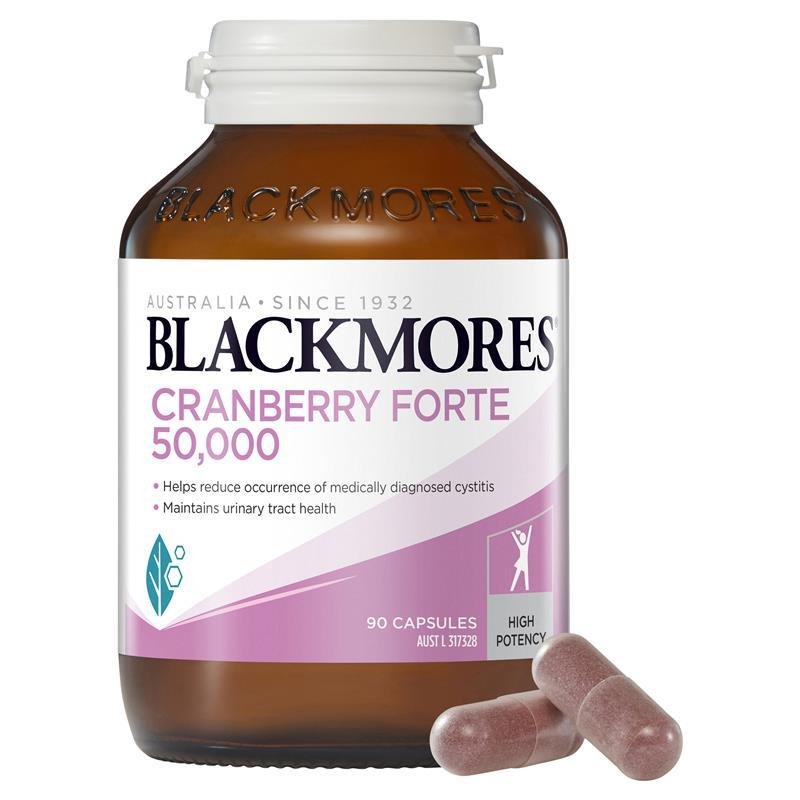 Blackmores Cranberry Forte 50000mg 90 Capsules November 2023