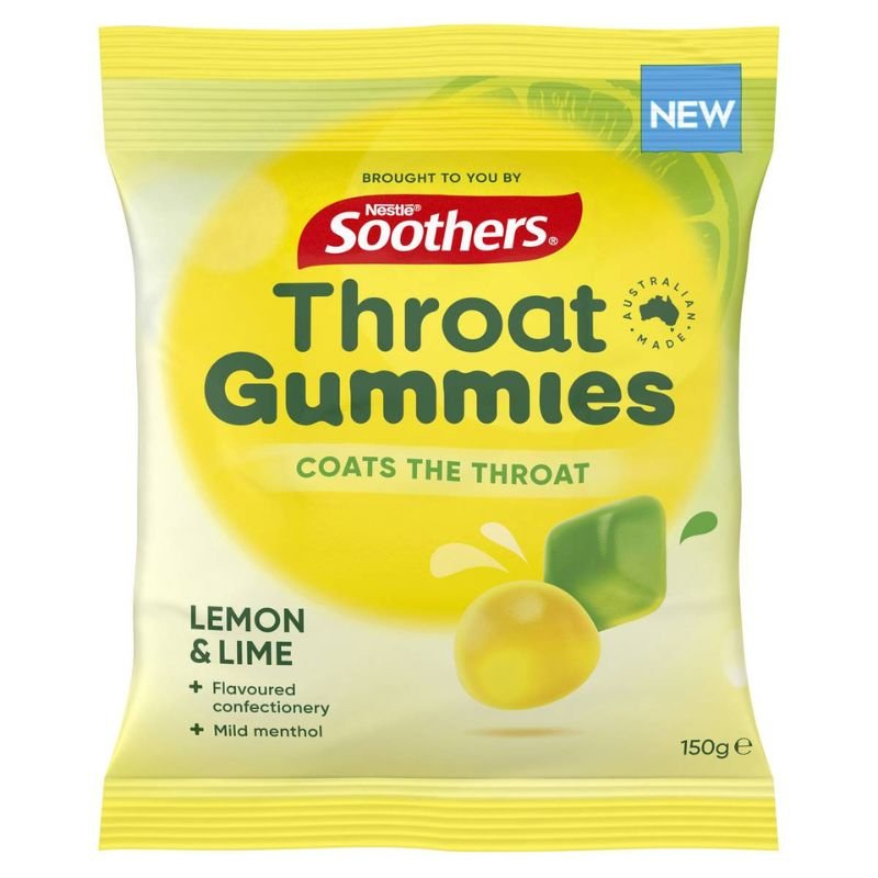 Soothers Lemon & Lime Throat Gummies 150g