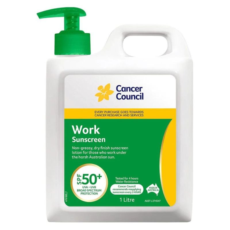 Cancer Council SPF 50+ Work 1 Litre April 2026