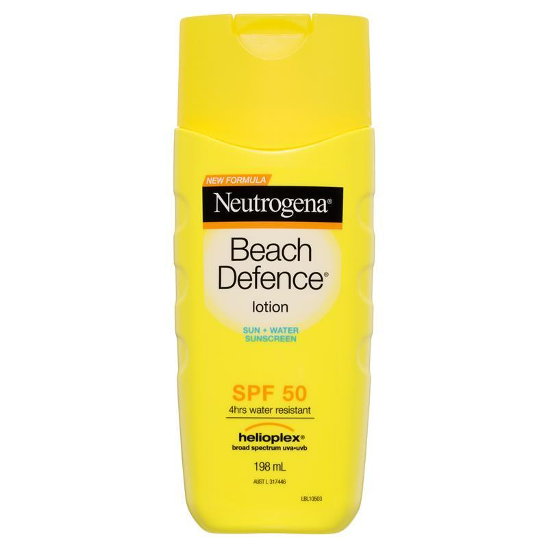 [Expiry: 11/2024] Neutrogena Beach Defence Sunscreen Water + Sun Barrier Lotion SPF 50 198mL