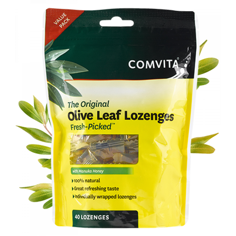 [Expiry: 10/2026] Comvita Olive Leaf Extract with Manuka Honey 40 Lozenges