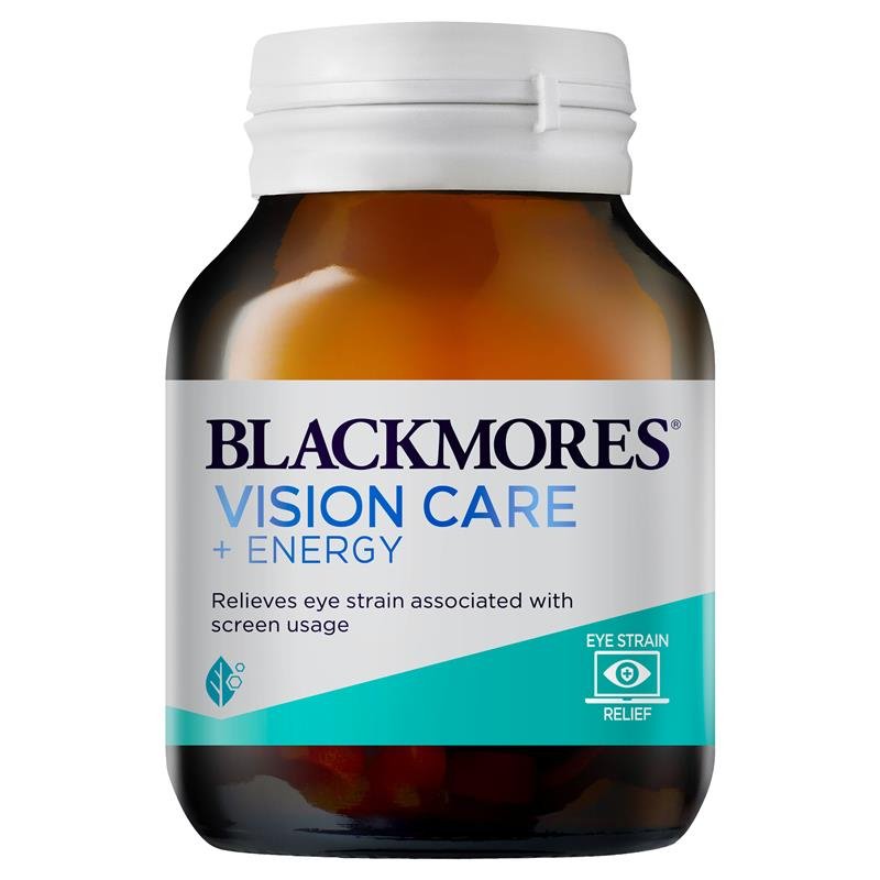 Blackmores Vision Care + Energy 30 Capsules July 2024