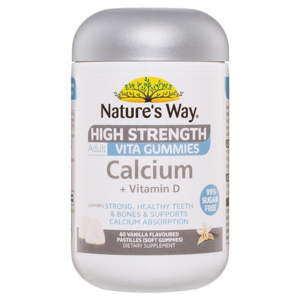 [Expiry: 01/2025] Nature's Way High Strength Adult Vita Gummies Calcium + Vitamin D 60 Gummies