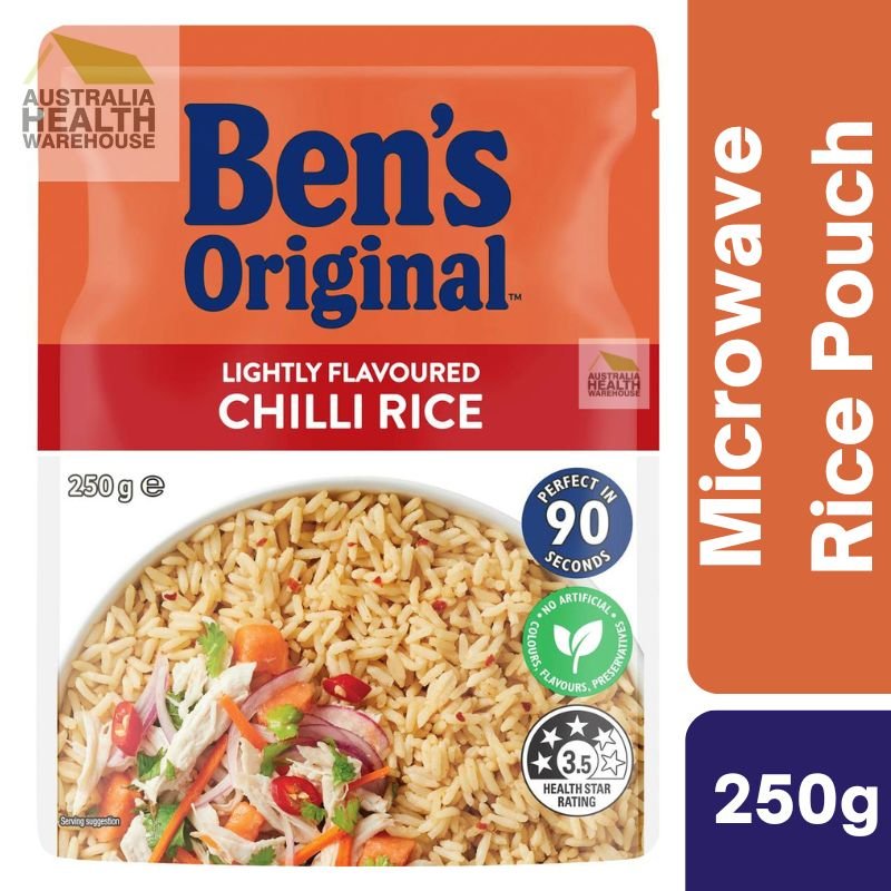 Ben's Original Lightly Flavoured Chilli Rice Microwave Rice Pouch 250g