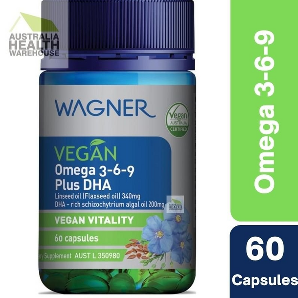 Wagner Vegan Omega 3-6-9 Plus DHA 60 Capsules December 2024