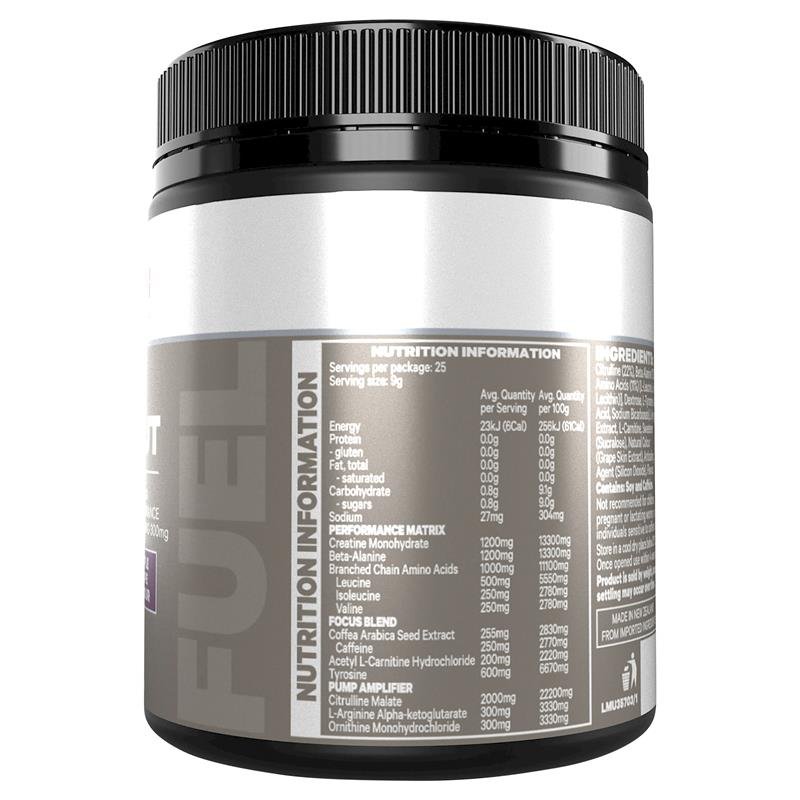 Musashi Pre-Workout Powder Purple Grape Flavour 225g May 2025