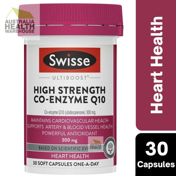 Swisse Ultiboost High Strength Co-Enzyme Q10 300mg 30 Capsules July 2025