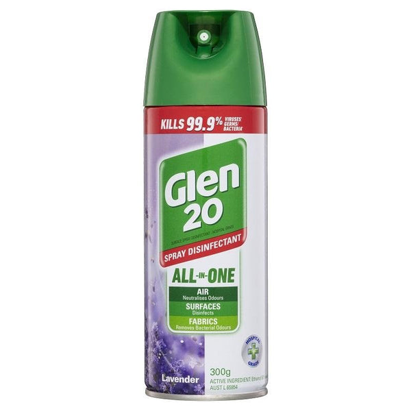 Glen 20 Disinfectant Air Freshener Spray - Lavender 300g February 2025