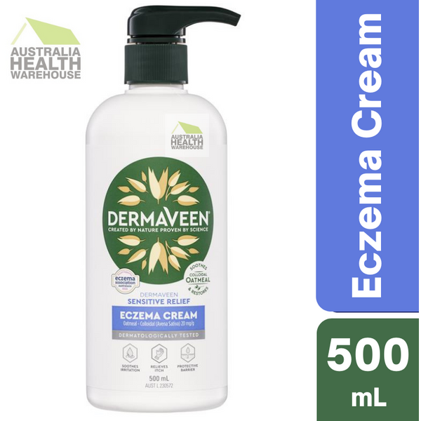 [Expiry; 03/2026] DermaVeen Sensitive Relief Eczema Cream 500mL