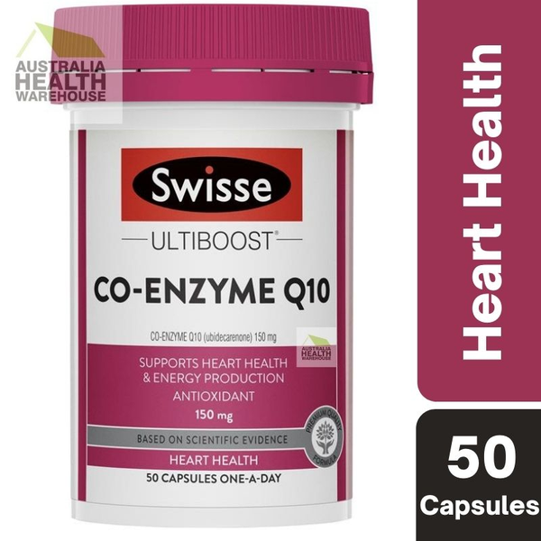Swisse Ultiboost Co-Enzyme Q10 150mg 50 Capsules July 2025