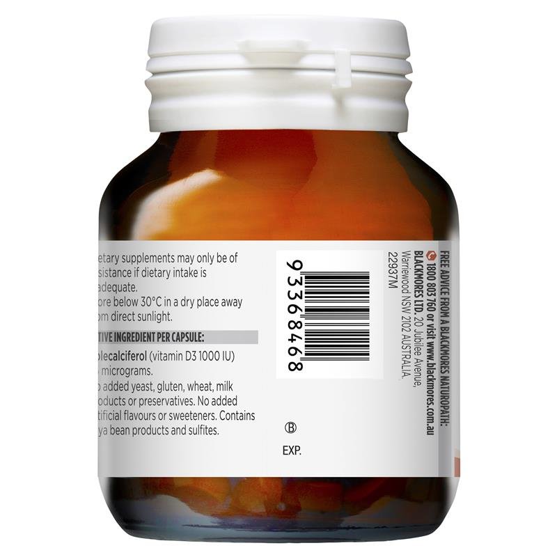 Blackmores Vitamin D3 1000IU 60 Tablets June 2025