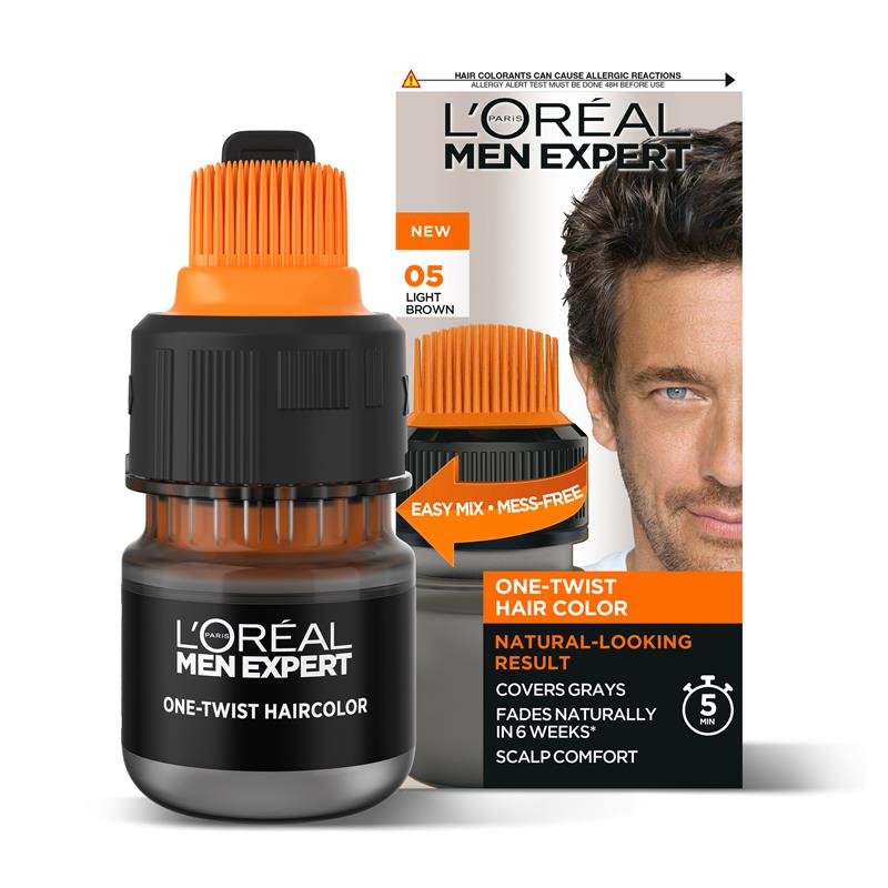 L'Oreal Men Expert One-Twist Hair Colour- Natural Brown 05 Box