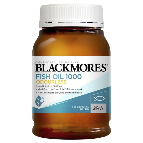 Blackmores Odourless Fish Oil 1000mg 200 Capsules October 2025