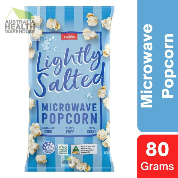 Coles Lightly Salted Microwave Popcorn 80g [13 May 2024]