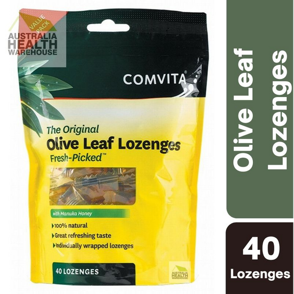 Comvita Olive Leaf Extract with Manuka Honey 40 Lozenges October 2026
