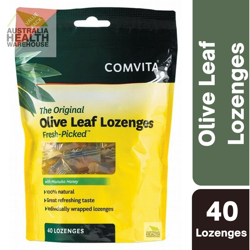 [Expiry: 10/2026] Comvita Olive Leaf Extract with Manuka Honey 40 Lozenges