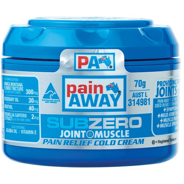 Pain Away Sub Zero Joint + Muscle Pain Relief Cold Cream 70g  September 2025