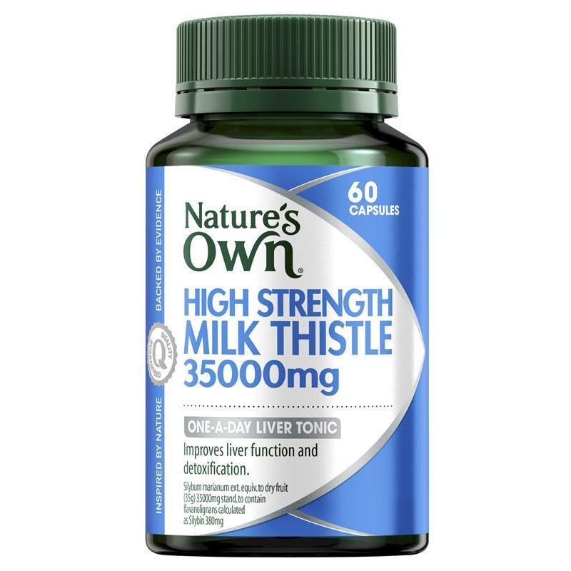 Nature's Own High Strength Milk Thistle 35000 60 Capsules June 2024