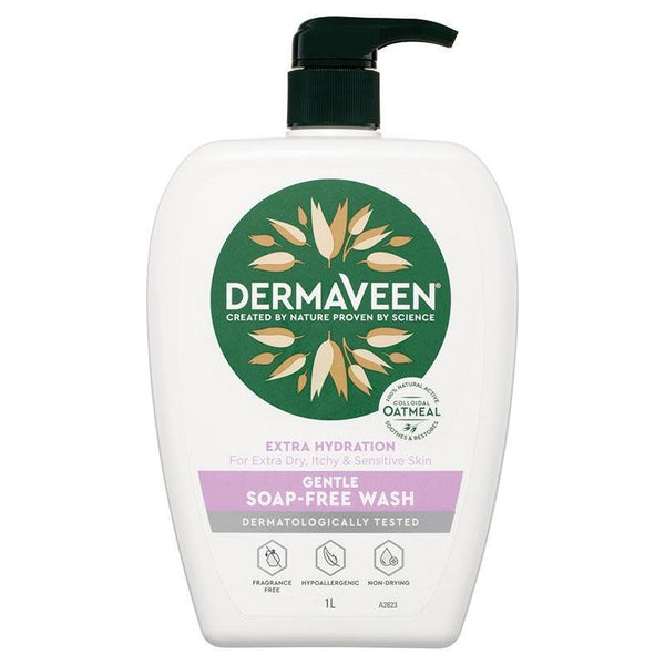 [Expiry: 07/2026] DermaVeen Extra Hydration Gentle Soap-Free Wash 1 Litre